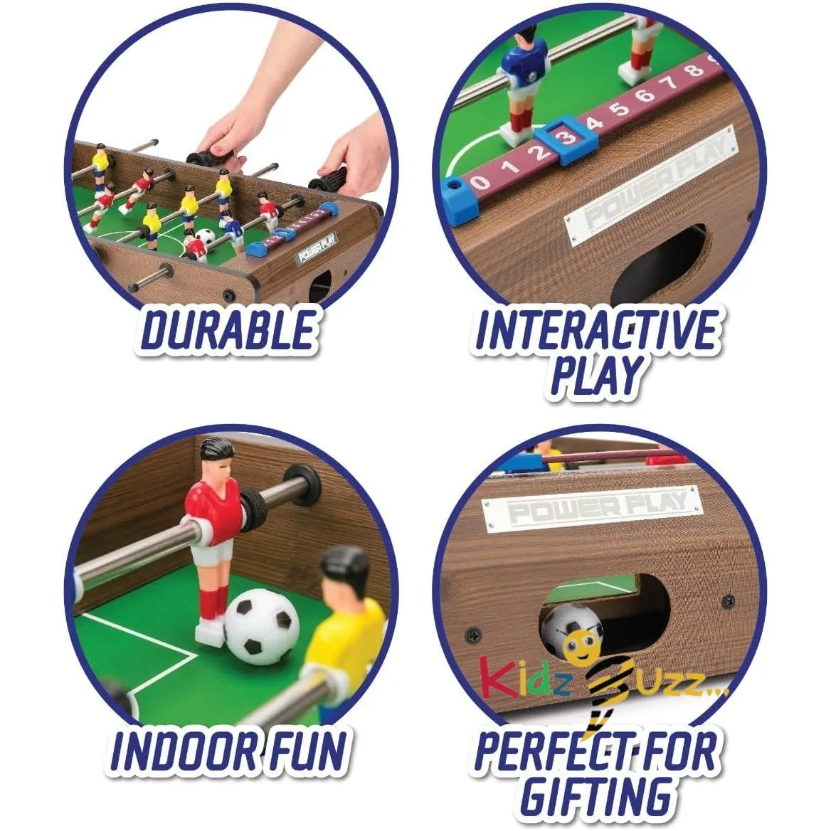 20" Table Top Football Game- Wooden Outdoor Indoor Game for Kids and Adults