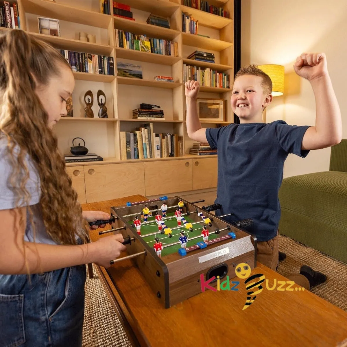20" Table Top Football Game- Wooden Outdoor Indoor Game for Kids and Adults