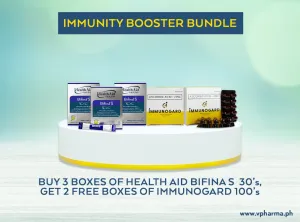 3 Health Aid Bifina S 30s   FREE 2 Immunogard Ascorbic Acid (As SODIUM ASCORBATE 568.18mg)   Zinc 10mg 100sBundle