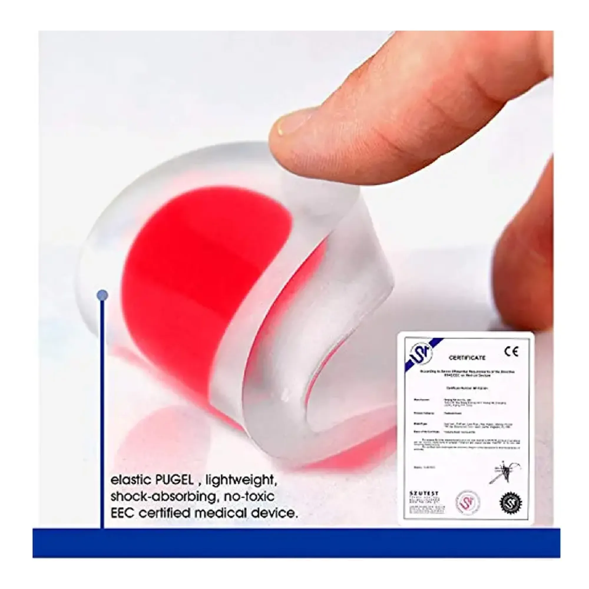 3 Pairs Gel Heel Pad Plantar Fasciitis Inserts - Silicone Heel Pads For Heel, Bone Spurs And Achilles, Gel Heel Pads And Cups, Pads And Shock Absorbing Support