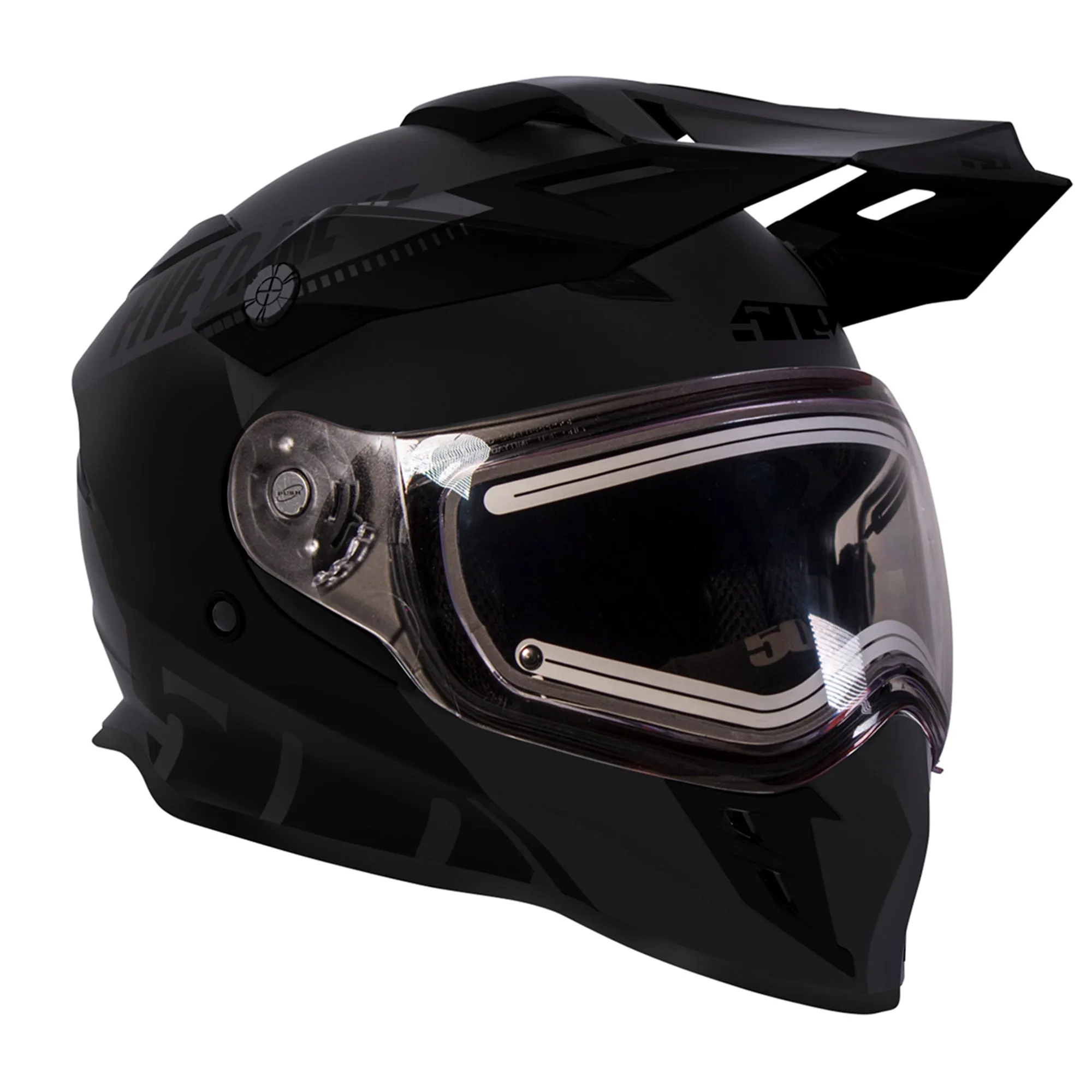509  Delta R3L Ignite Snowmobile Helmet Fidlock Dual Electric Shield Black Ops FMVSS 218