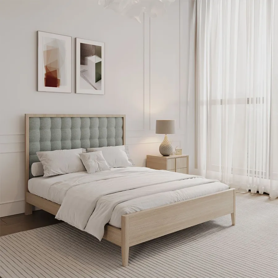 Adrianna 54x75" Bed - Oak