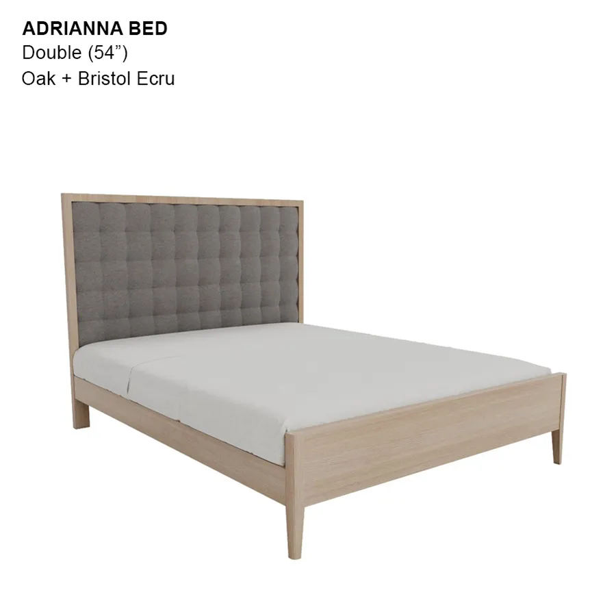 Adrianna 54x75" Bed - Oak