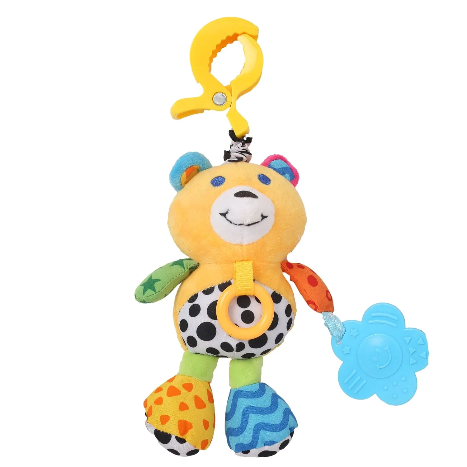 Animal Yellow Hanging Pulling Toy With Teether
