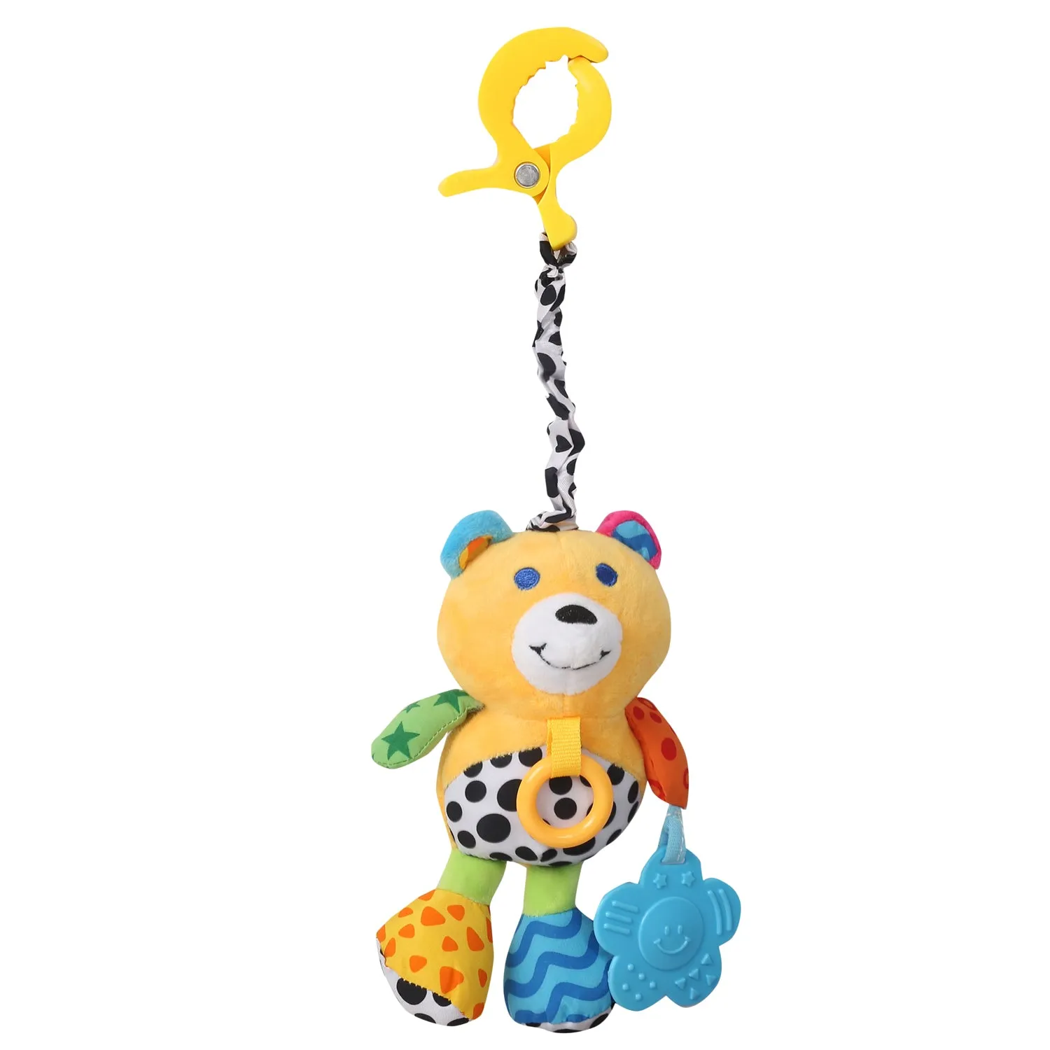 Animal Yellow Hanging Pulling Toy With Teether
