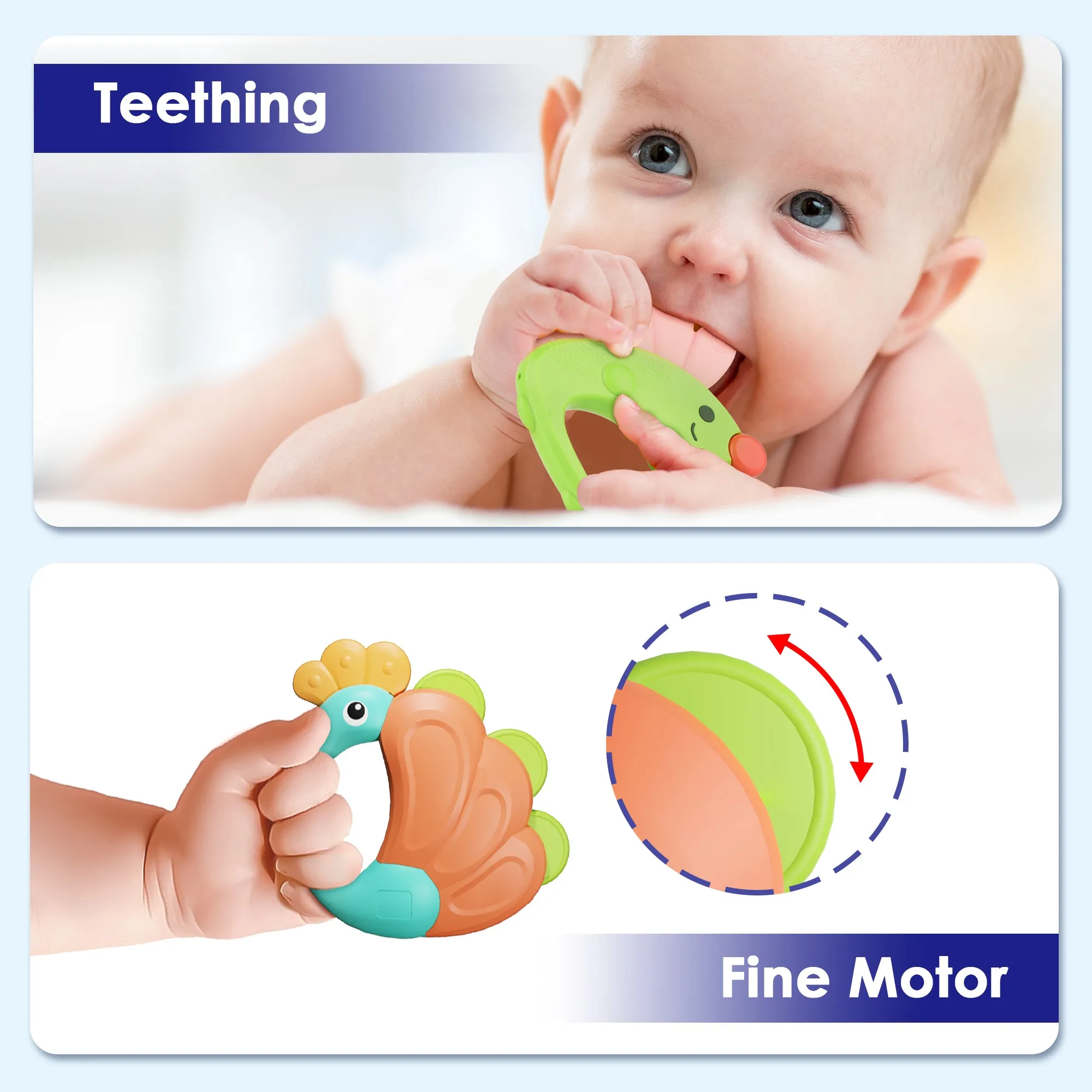 Baby Teething Rattle Toys