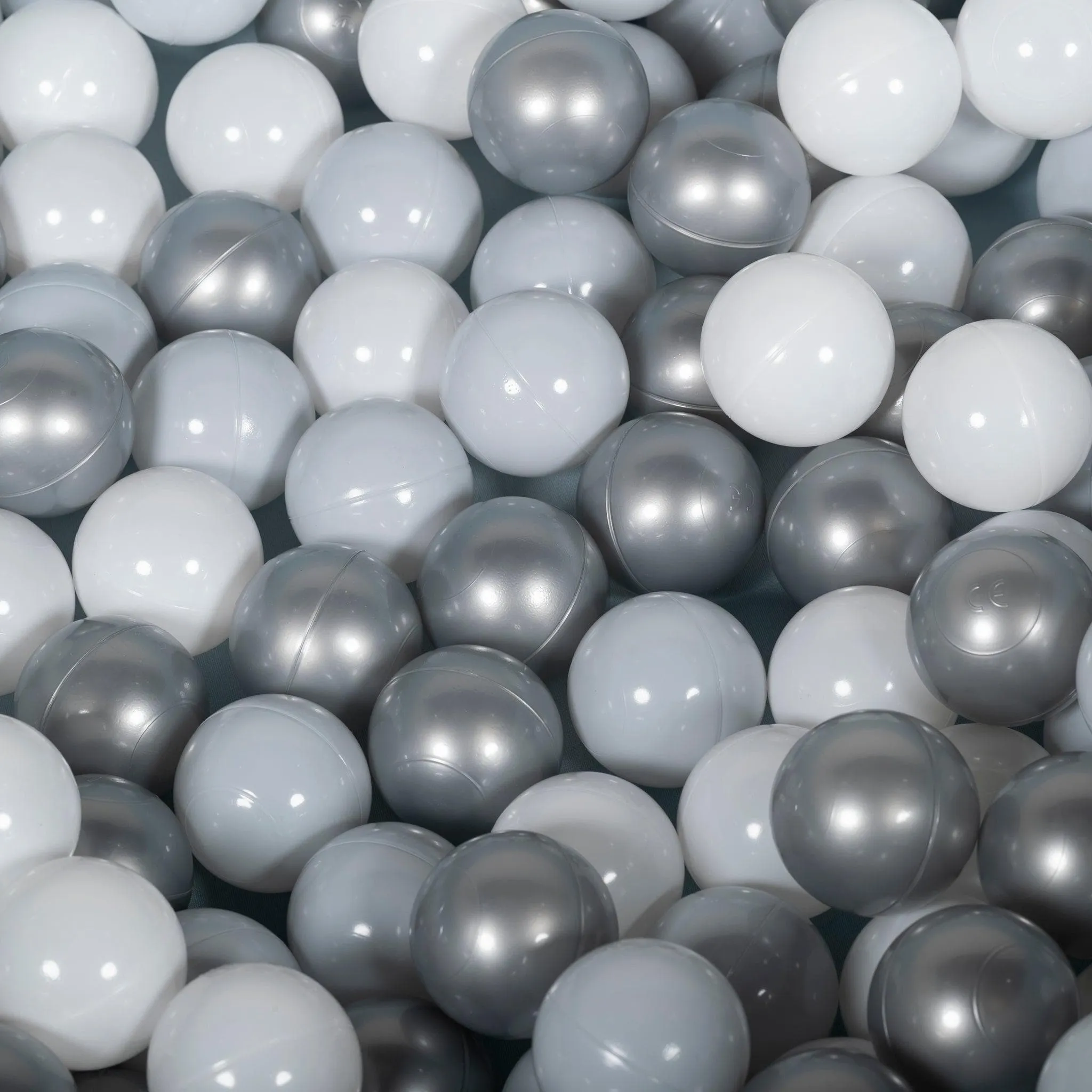 Ball Pit Balls - Grey & White