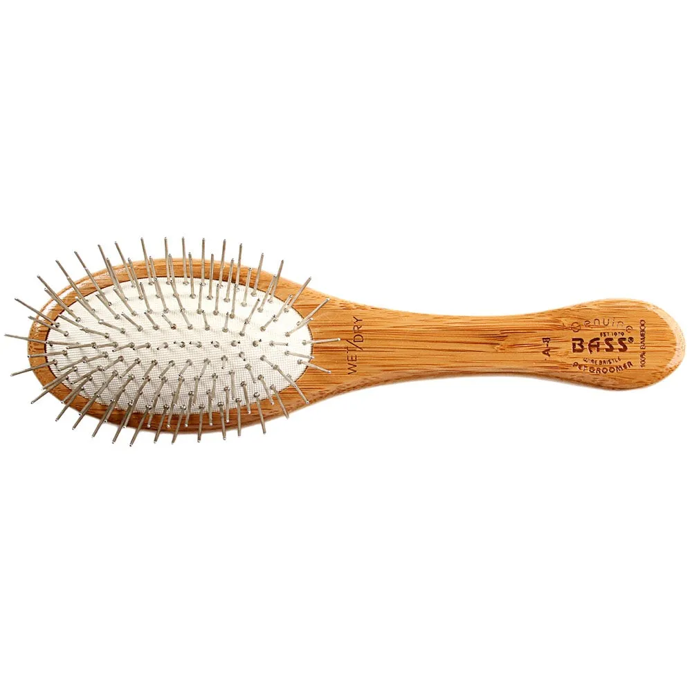 Bass Brushes Style & Detangle Dark Finish Brush For Cats & Dogs (Small)