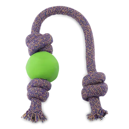 Beco - Ball on Rope Dog Toy - Blue