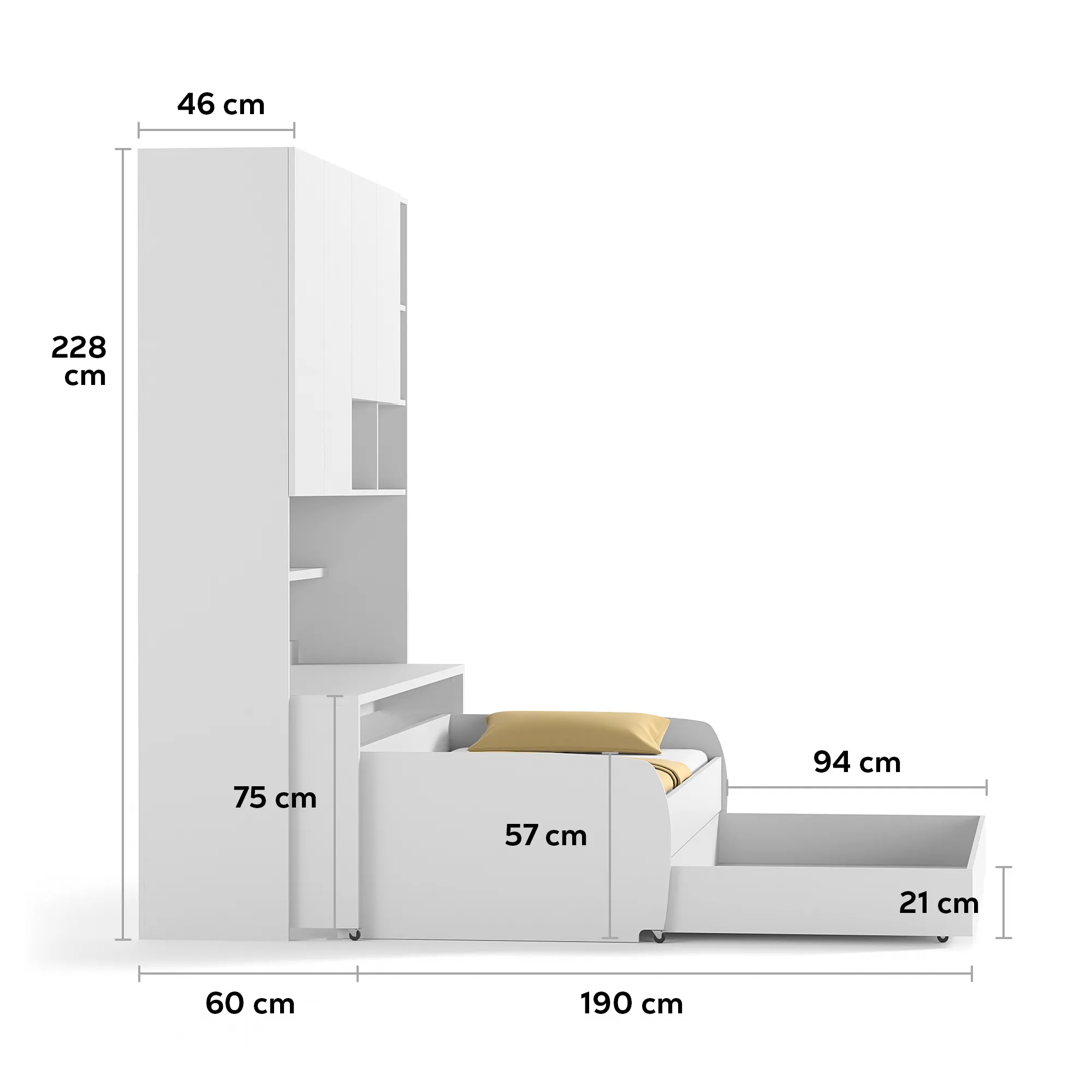 Bel Mondo Compact System with Desk