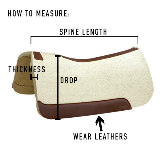 Best Ever 1" OG Pad with Brown Floral Wear Leathers- 30"X30"
