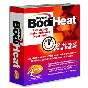 Beyond Bodi Heat Pain Relief Patch 4 per Box Case of 48 Boxes (192 Total)