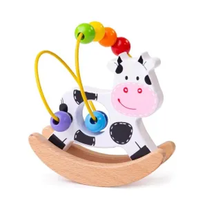 Bigjigs Toys - Rocking Bead Frame - Cow
