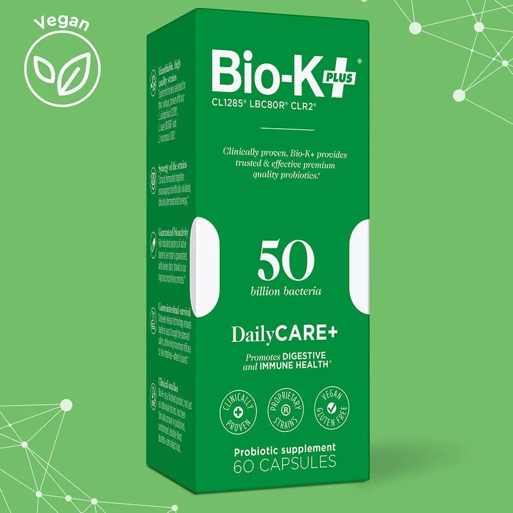 Bio-K , DailyCare  Probiotic 50 Billion Bacteria, 60 caps