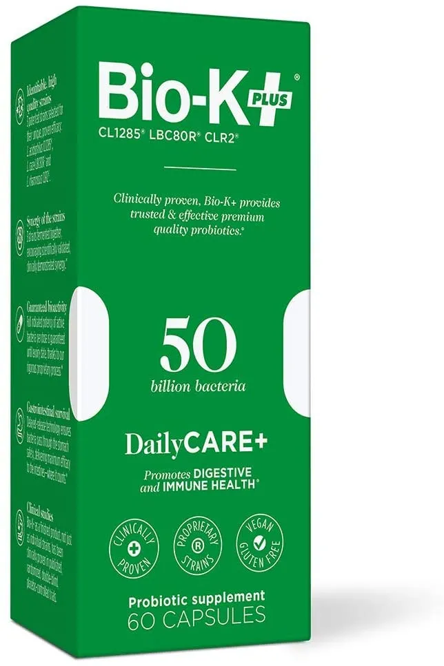 Bio-K , DailyCare  Probiotic 50 Billion Bacteria, 60 caps