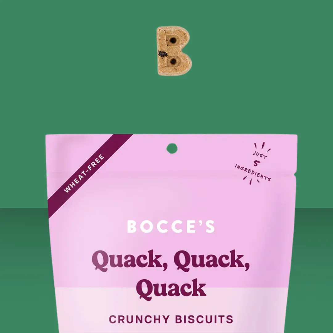 Bocce's Bakery Everyday Biscuits Quack Quack Duck 5oz