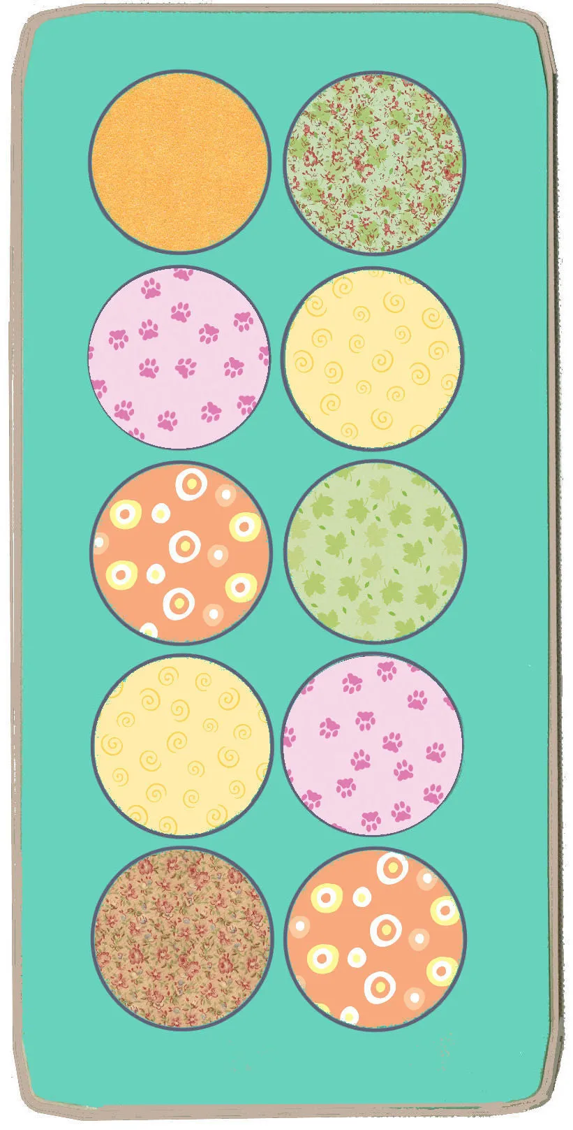 Circles 2" - Multi x 10  - 6062 - includes cutting mat