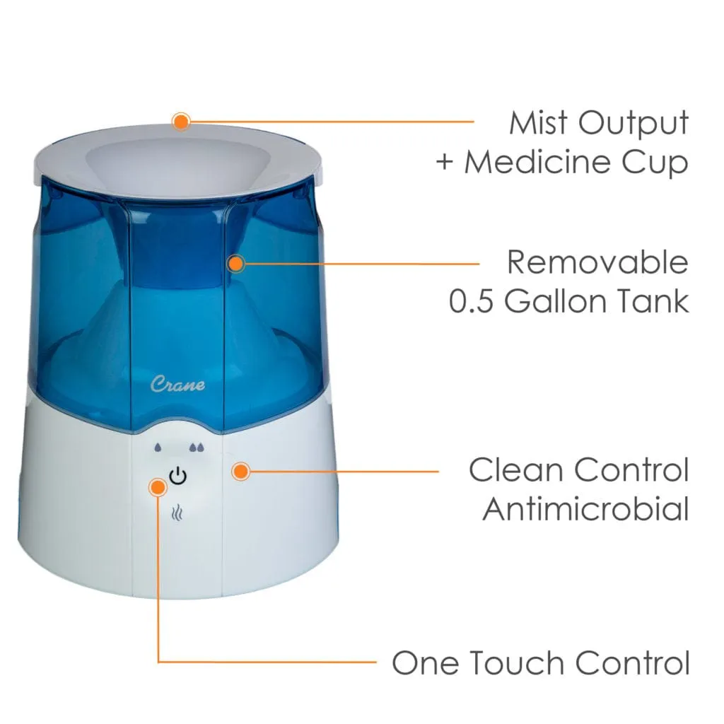 Crane 0.5 gallon Warm Mist Humidifier