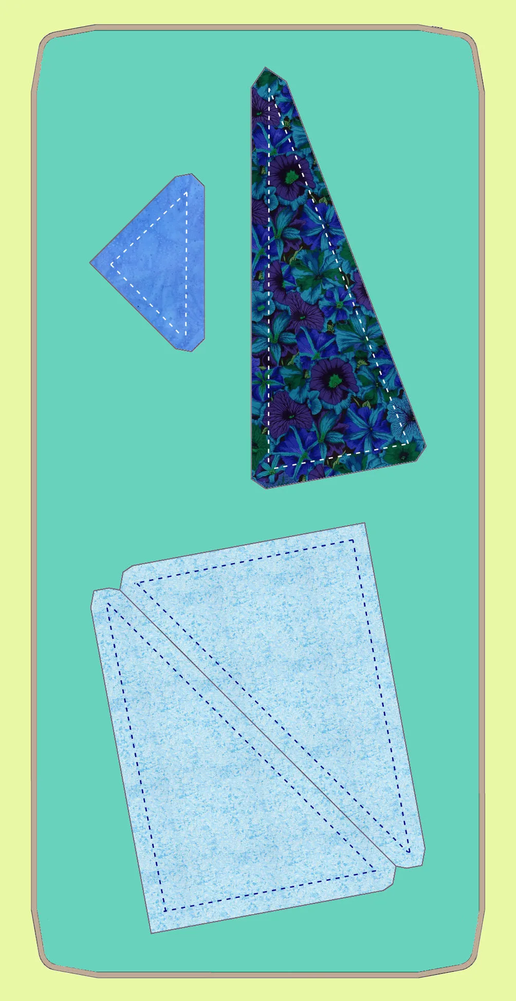 Crossed Canoes - 6287- makes a 8" finished block - mat included