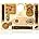 deMoca Montessori Busy Board for Toddlers, Kids Sensory Toy Wooden Activity Board with 10 Preschool Educational Activities to Develop Fine Motor Skills, Travel Toy, Boys & Girls Gift