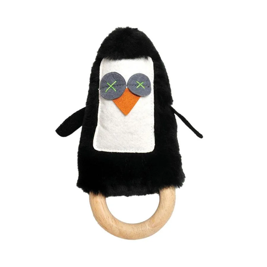 Ding A Ring Teether Rattle - Pete Penguin
