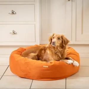 Donut Bed With Removable Covers in Pumpkin Velvet by Lords & Labradors