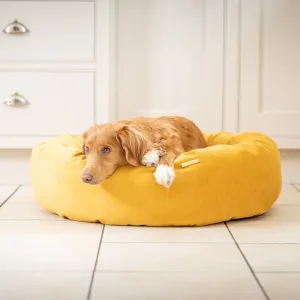 Donut Bed With Removable Covers in Saffron Velvet by Lords & Labradors
