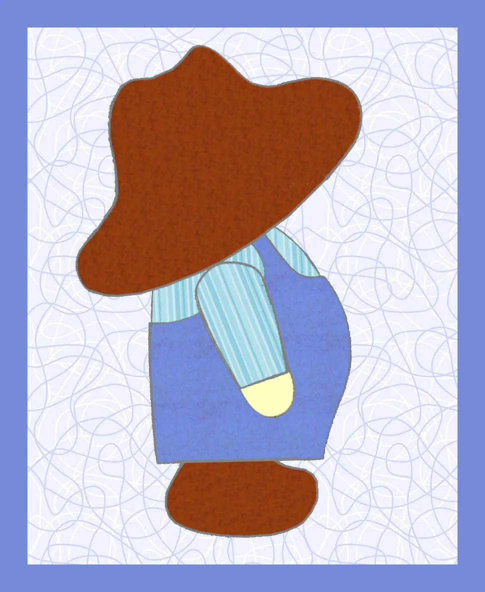Dungaree Bob - Appliqué classic - 6131, Mat Included