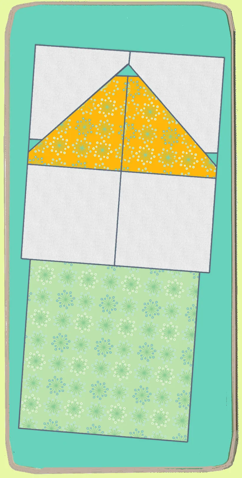 Fair Dinkum #1 Combo Die, 4" finished square, 2" finished squares x2 and 2" finished triangle x 4- 6003