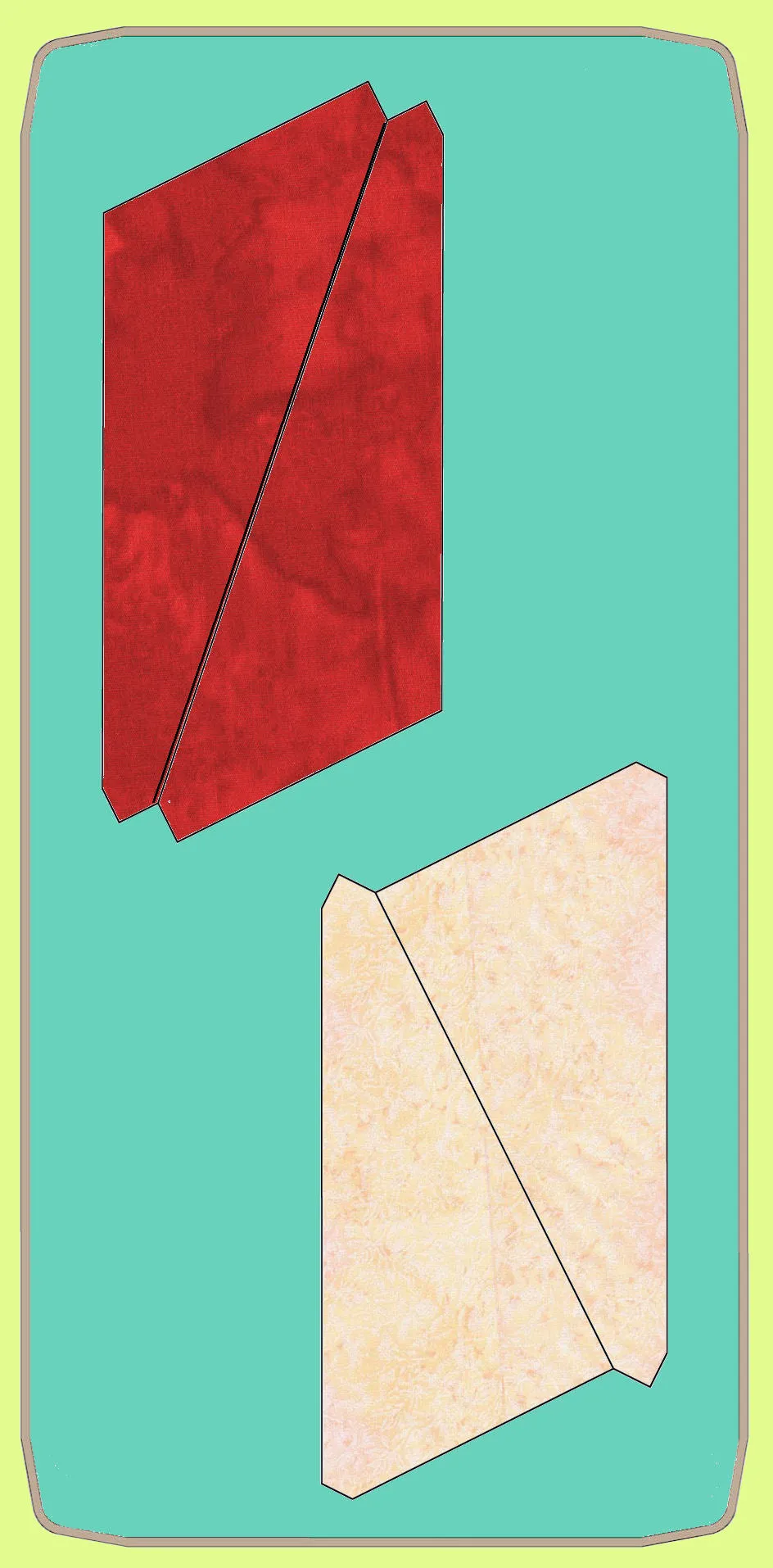 Four Point Star, 3D  - 6356  (4" finished quarter block, 8" finished block) - Mat included