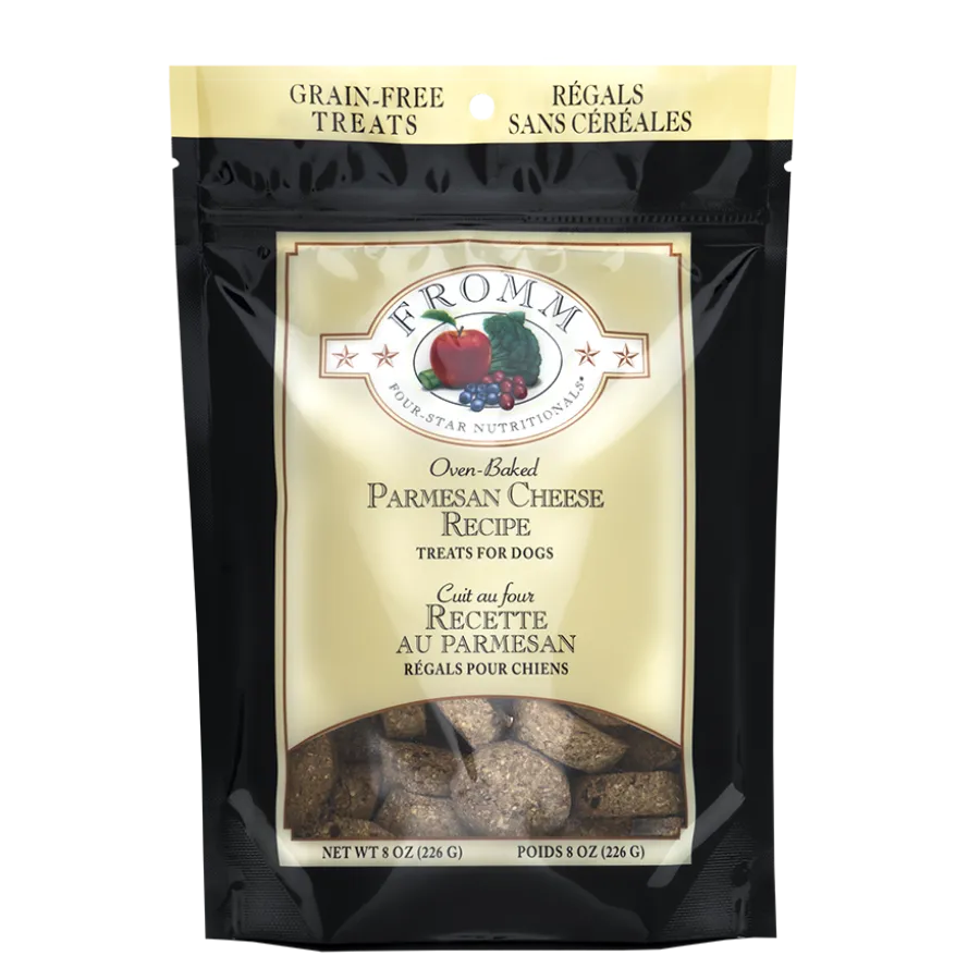 Fromm Four-Star Nutritionals Grain-Free Parmesan Cheese Recipe Dog Treats, 8-oz bag