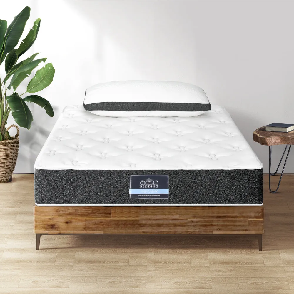 Giselle Bedding Mattress Medium Soft Mattresses Pillow Pocket Spring Single Bed