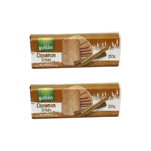 Gullón Cinnamon Crisp Biscuits 235g (Pack of 2) – Healthy, Sugar-Free Cinnamon Biscuits