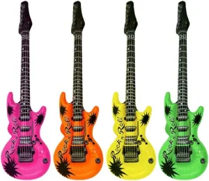 Henbrandt Set Of 4 Inflatable Guitars