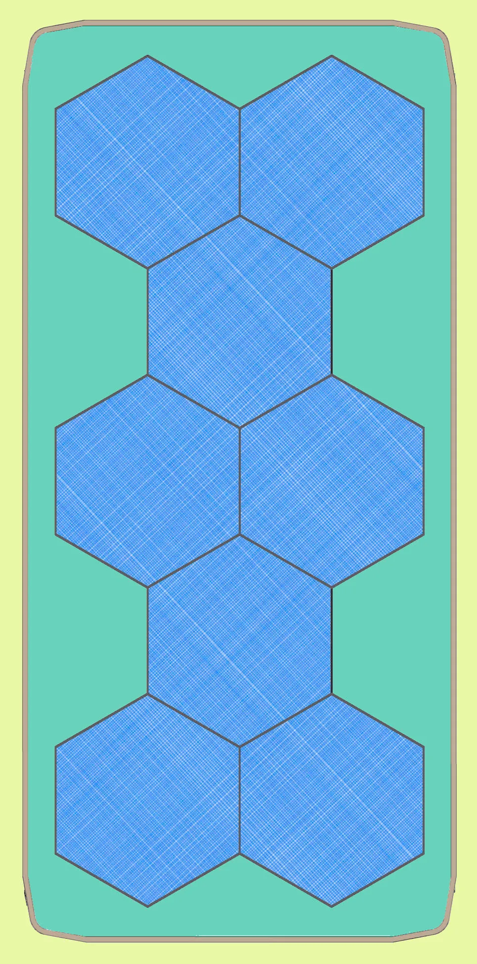 Hexagons 1 7/16th inch sides, to finish at 1", paper pieced -  6271 - includes cutting mat