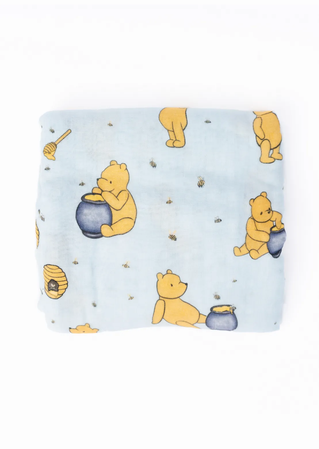 Hunny Pot Blue Swaddle Blanket