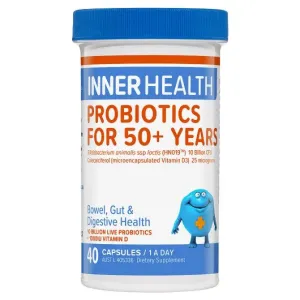 Inner Health Probiotics For 50  Years 40 Capsules