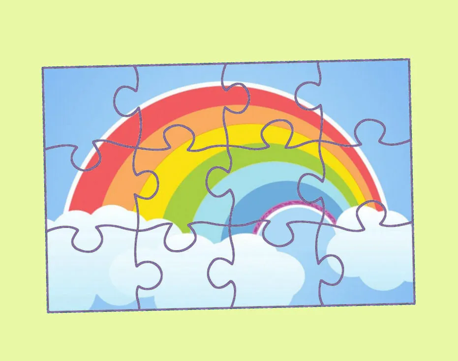Jigsaw - 6" x 4" cut jigsaw. 8000 - mat included