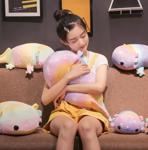 Kawaii Galaxy Colored Axolotl Plushie