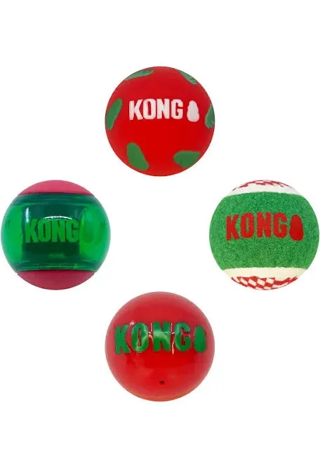 KONG Christmas Balls 4 pack