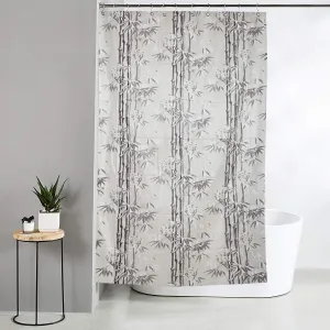Kuber Industries Shower Curtain & Bathmat Set | Non-Slip Bath mats for Bathroom | Easy-Slide Curtains | Polyester Curtain or Bathmat for Bath Décor | YX0136-3T | 9 Pcs Set | Multicolor
