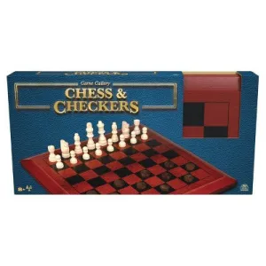 Open Box - Game Gallery Chess & Checkers Wood Set
