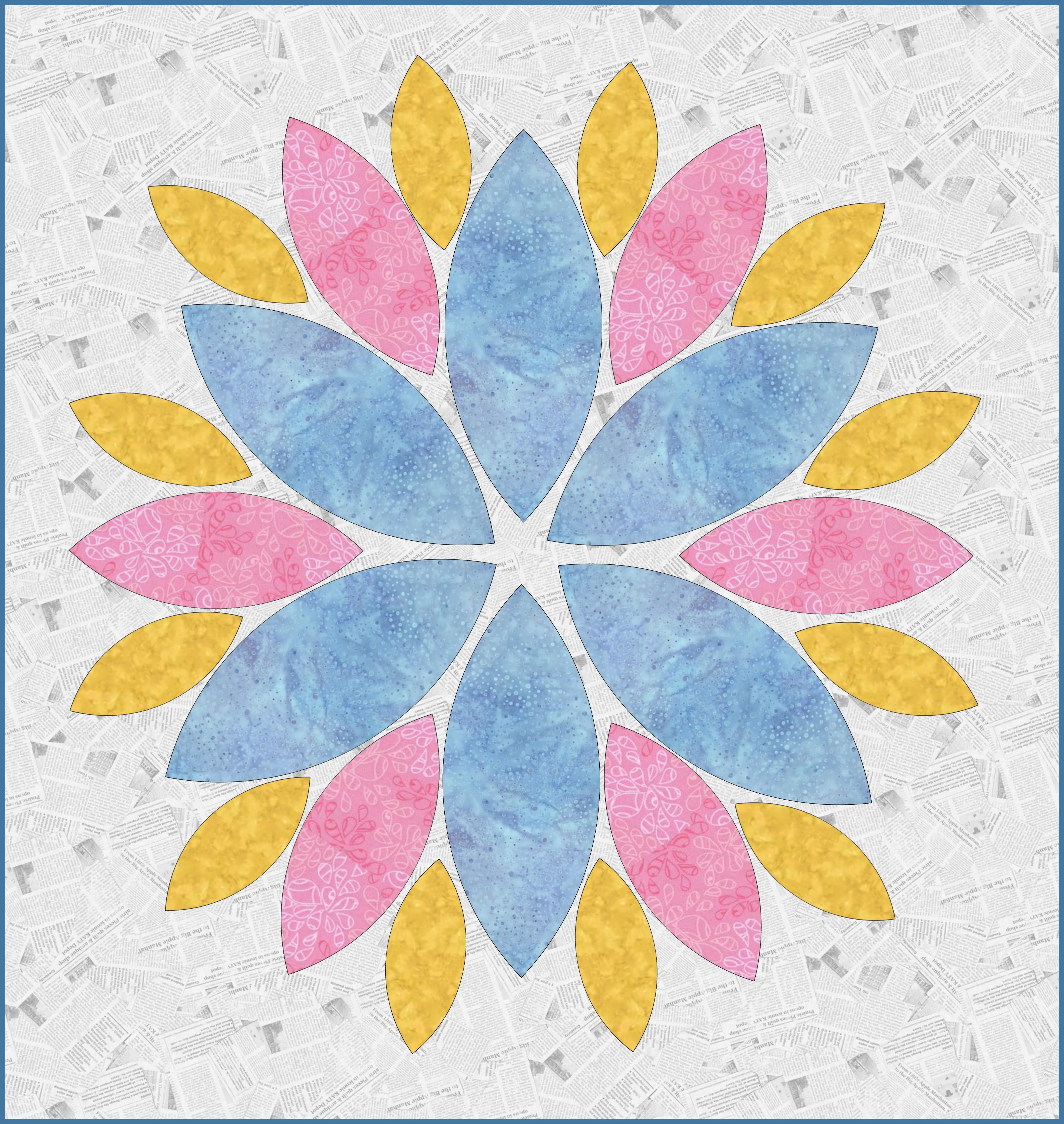 Orange Peel Petals 5" x 2", 7½" x 3" and 10" x 4" - 6995 - Mat included