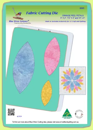 Orange Peel Petals 5" x 2", 7½" x 3" and 10" x 4" - 6995 - Mat included