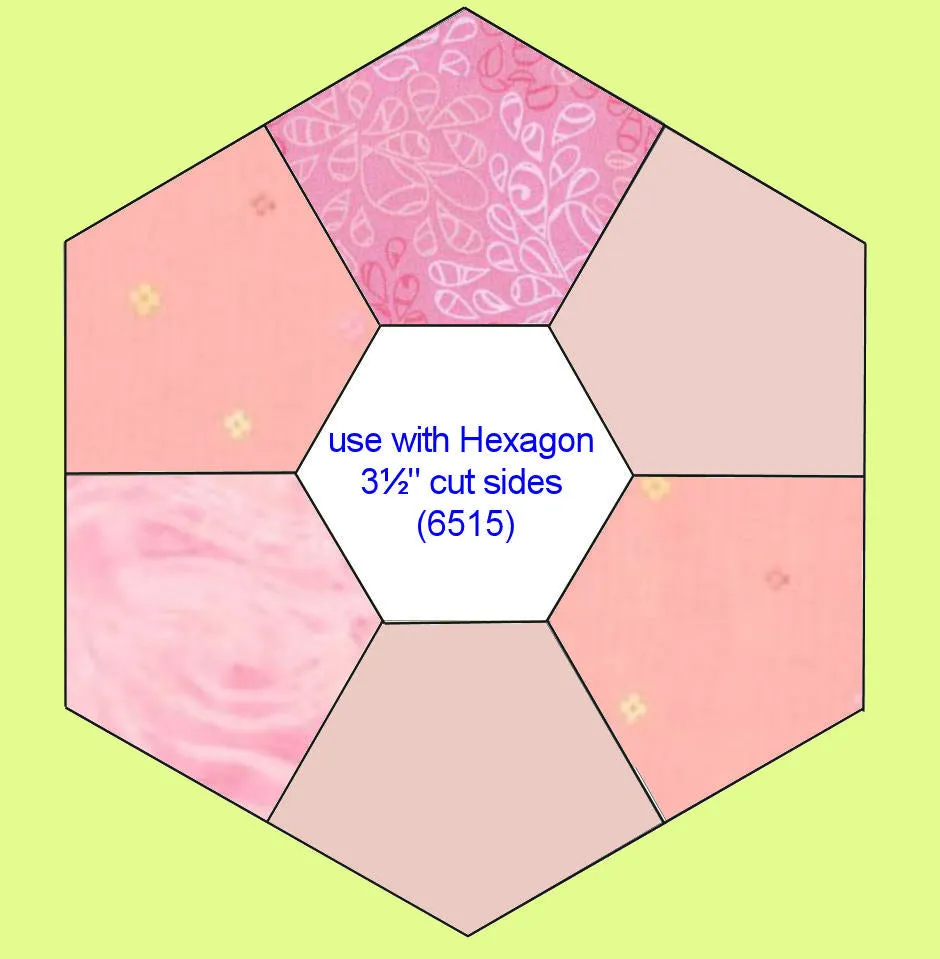Pentagons, Irregular, with 3½" cut base, 8" across - 6998 -  mat included