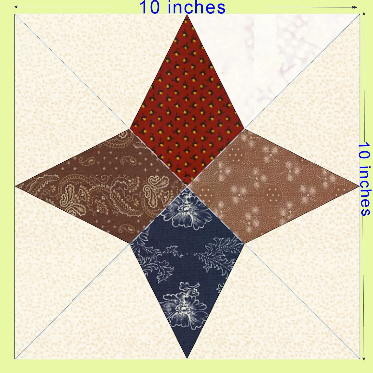 Periwinkle (Classic Series) - 6077  (10" block) -  Mat included