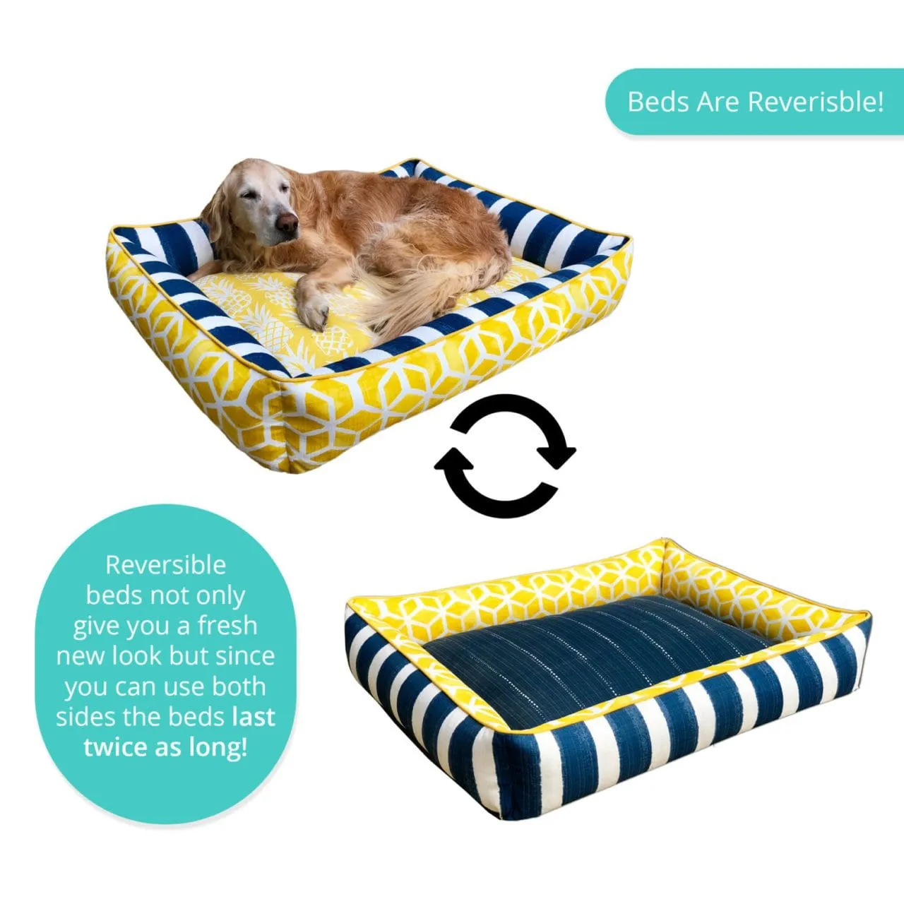 Pineapple Poolside Snuggler Dog Bed