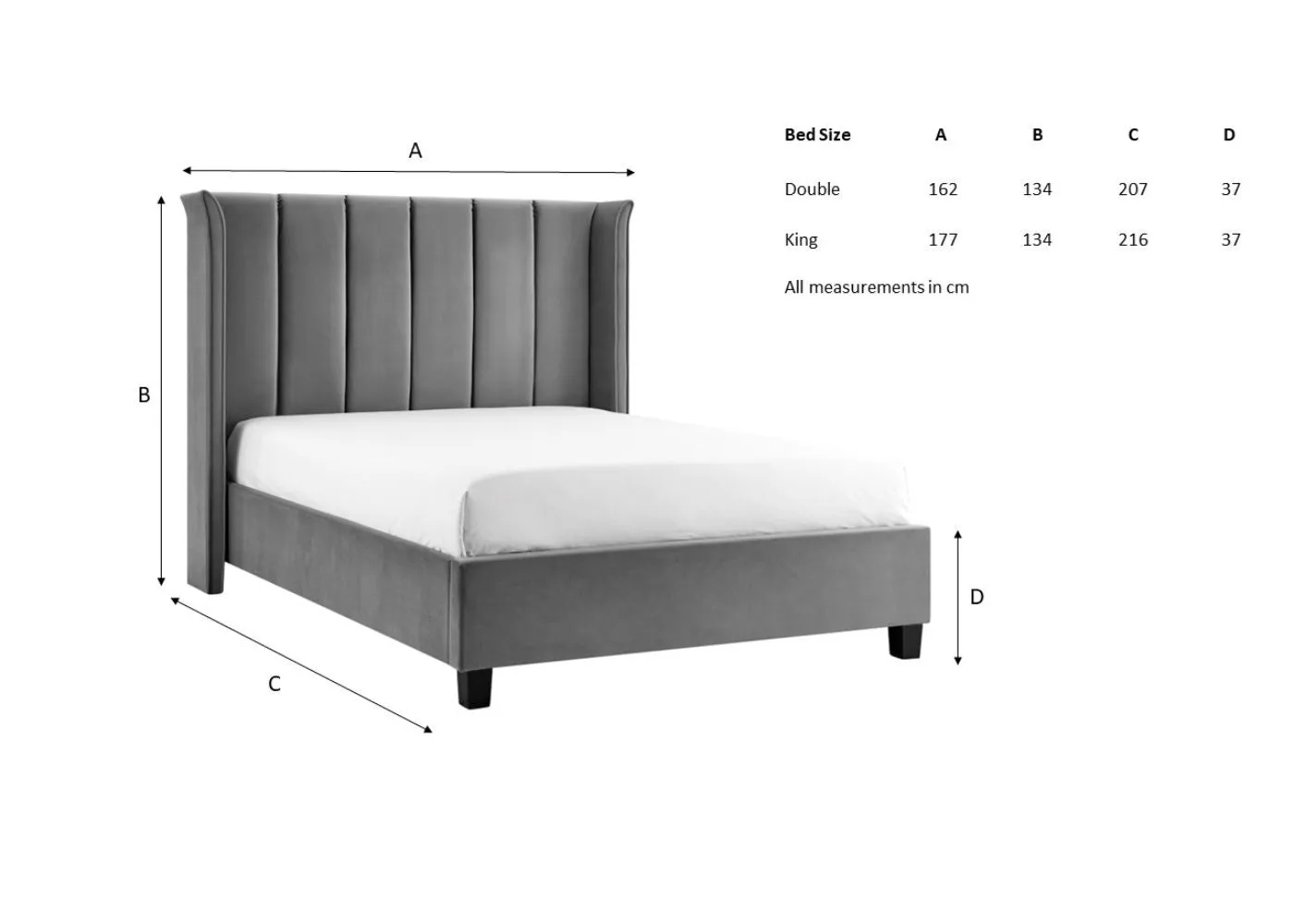 Polaris Silver Bedframe Range by Limelight - Silver Bedframe