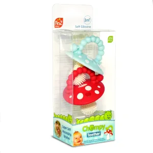 RaZbaby Chompy Mushroom Silicone Teethers 2-Pack