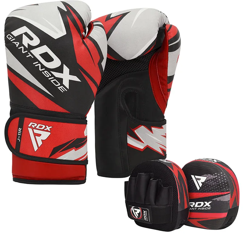 RDX J11 6oz Boxing Gloves & Focus Pad Set